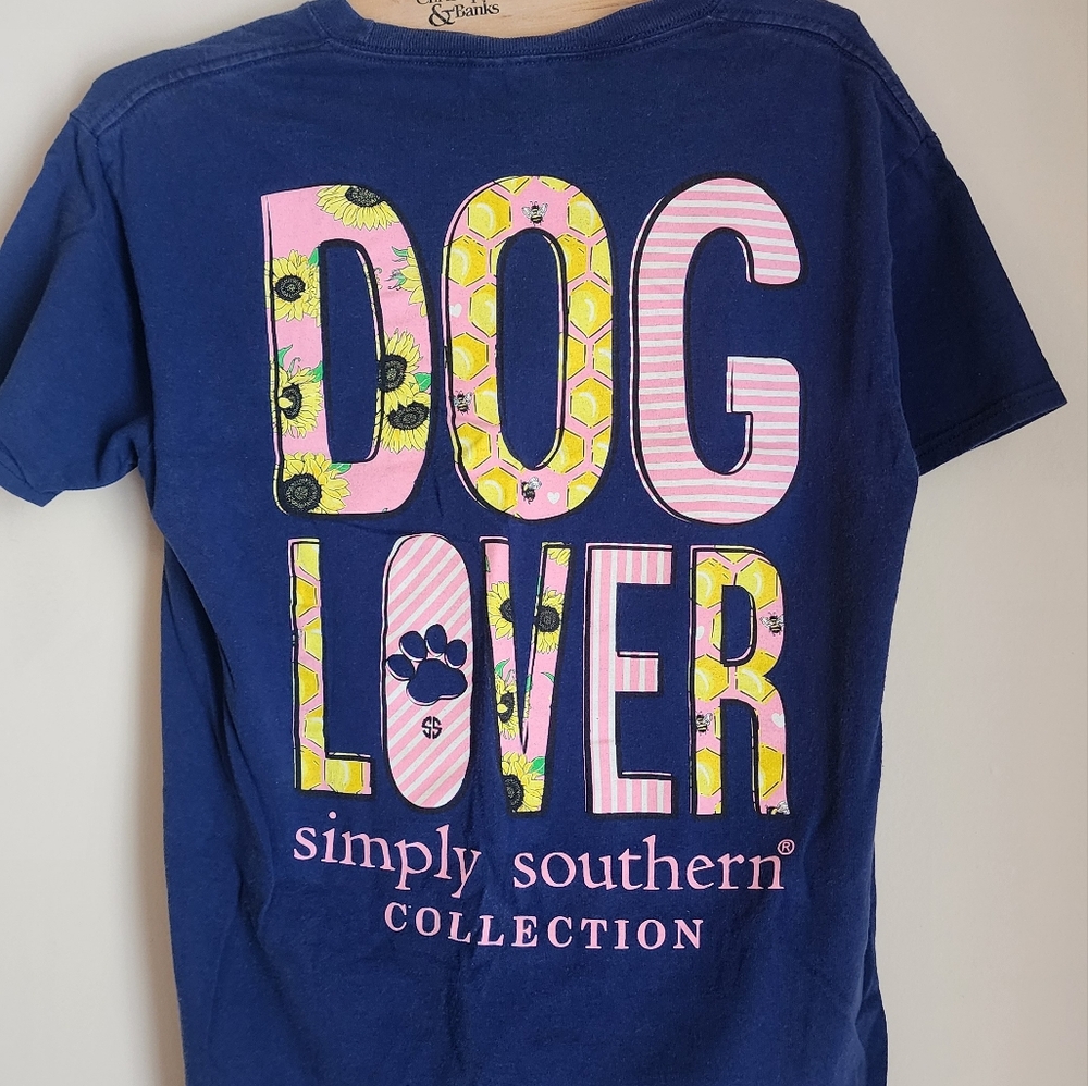 Simply Southern Dog Lover T shirt women's small